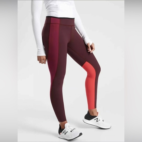 Athleta Pants - Athleta Asym Colorblock Leggings New